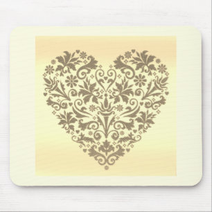 Romantische Herzkunstdesignkassette Mousepad