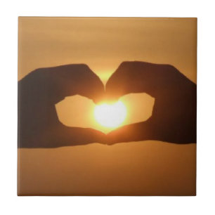 Romantische Herztafel Fliese