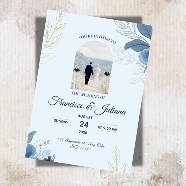 Romantische Hochzeit am Wasser Einladung (Von Creator hochgeladen)
