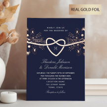 Romantische Hochzeit der Navy in Blau und Gold