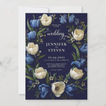 Romantische Hochzeit der Navy in Blau und Weiß