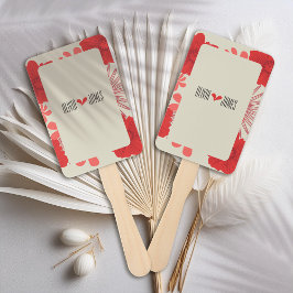 Romantische Hochzeit der Roten Flora Fächer