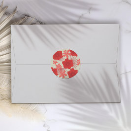 Romantische Hochzeit der Roten Flora Runder Aufkleber