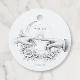Romantische Hochzeit Hände Minimalistisch Geschenkanhänger