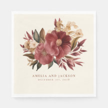 Romantische Hochzeit in Burgund mit Rot und Kupfer
