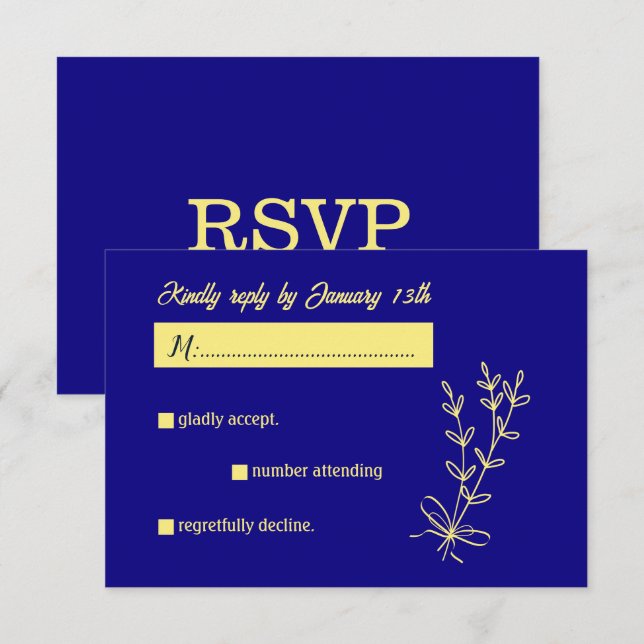 Romantische Hochzeit in Rosa Blume RSVP Karte (Vorne/Hinten)