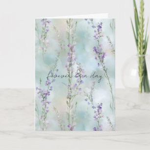 Romantische Hochzeit Lila Liebe Karte