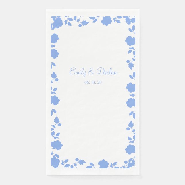 Romantische Hochzeit mit Hübscher Blume Serviette (Vorderseite)