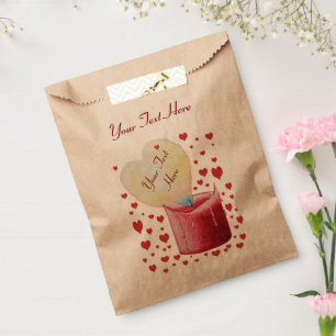 Romantische Hochzeit mit rotem Herz Geschenktütchen