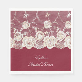 Romantische Hochzeit mit Roter Creme Serviette