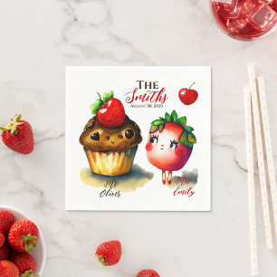 Romantische Hochzeit Serviette