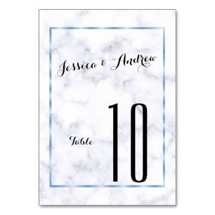 Romantische Hochzeit von Blue Marble Tischnummer