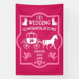 Romantische Hochzeit von Pferd und Kart Banner