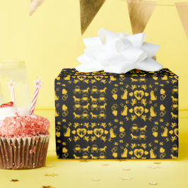 Romantische Hochzeit von Pferd und Kart Geschenkpapier