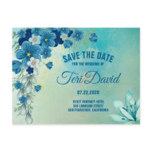 Romantische Hochzeiten mit blauer/grüner Blüte ret