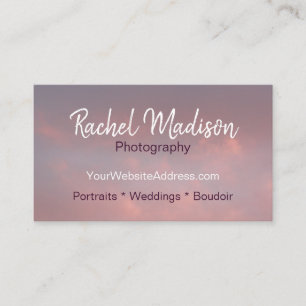 Romantische Hochzeitfotografie Visitenkarte