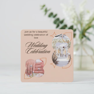 Romantische Hochzeitsfeier Einladung | elegant
