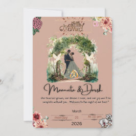 Romantische Hochzeitsfeier Liebe Night Einladung