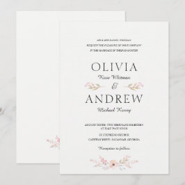Romantische Hochzeitsfeier und elegante Hochzeitsf Einladung