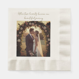 Romantische Hochzeitsfoto-Andenken-Papier-Serviett Serviette