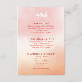 Romantische Hochzeitskarten für Wasserfarben Begleitkarte