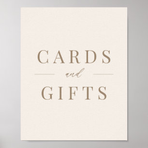 Romantische Hochzeitskarten und Geschenke für Gold Poster