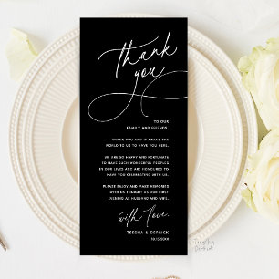 Romantische Hochzeitsplatz-Dankeskarten-Setzung Programm
