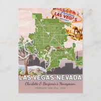 Romantische Hochzeitsreise Las Vegas Nevada Karte