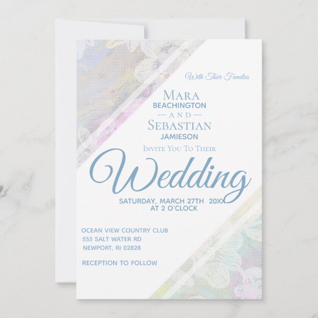 *~* Romantische Hochzeitsszenario Einladung (Vorderseite)