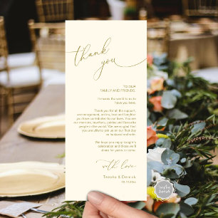 Romantische Hochzeitsumgebung Dankeschön Karte