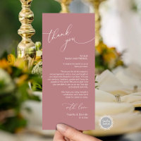 Romantische Hochzeitsumgebung Dankeschön Karte