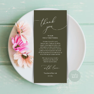Romantische Hochzeitsumgebung Dankeschön Karte