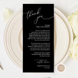 Romantische Hochzeitsumgebung Dankeschön Karte