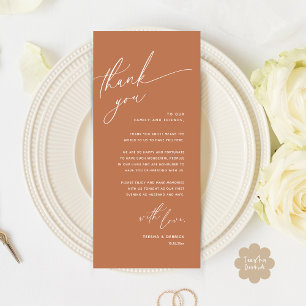 Romantische Hochzeitsumgebung Dankeschön Karte
