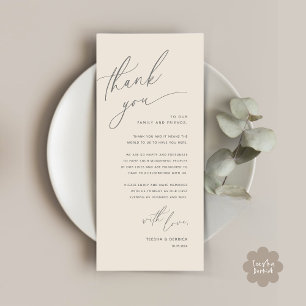 Romantische Hochzeitsumgebung Dankeschön Karte