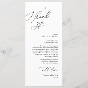 Romantische Hochzeitsumgebung Dankeschön Karte