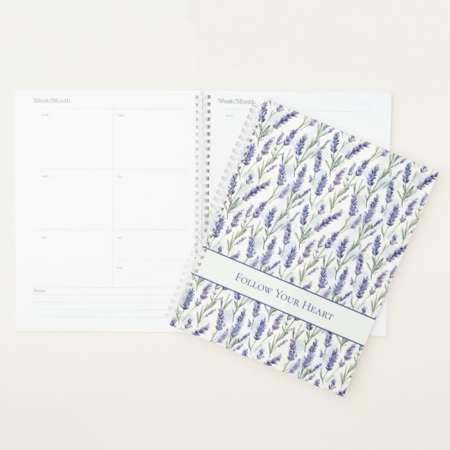Romantische hübsche lila violette Blumen Planer (Anzeige)