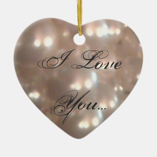 Romantische i-Liebe heiraten Sie Sie mich Retro Keramik Ornament (Vorne)