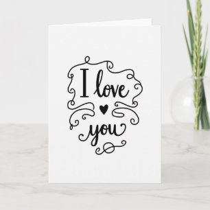 Romantische I-Love-You-Swirling-Karte Karte