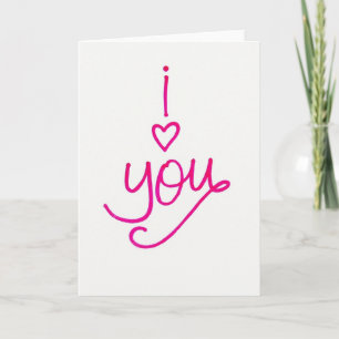 Romantische I Love You Texturierte Karte