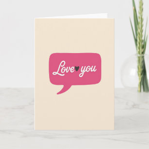 Romantische »Ich liebe dich«-Karte mit Prägedruck Karte