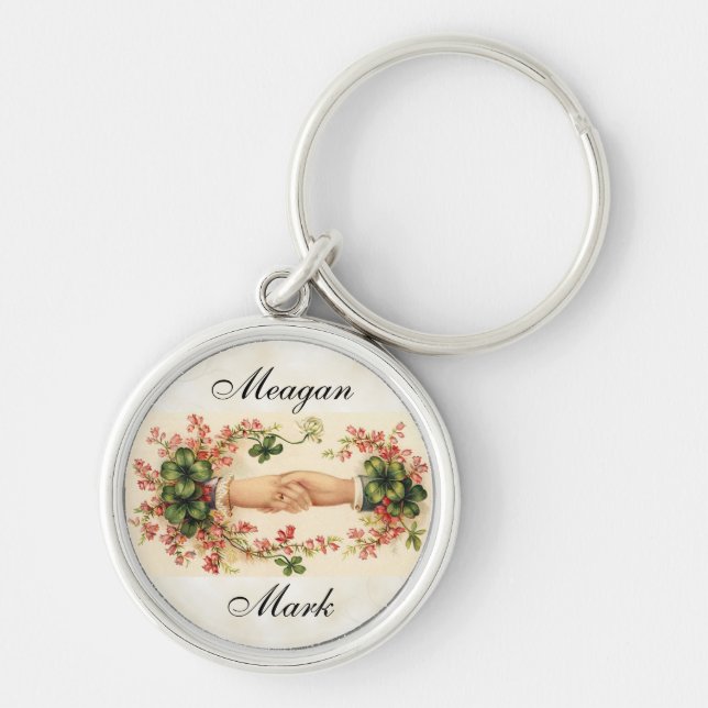 Romantische irische Gastgeschenke Hochzeit Schlüsselanhänger (Vorne)