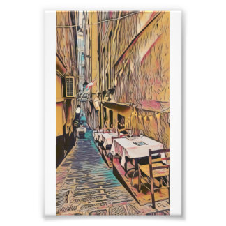 romantische italienische Straße 3 Fotodruck
