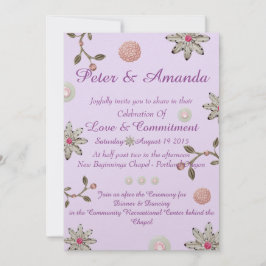 Romantische Jane Metal Blume Hochzeit Einladungen