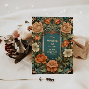 Romantische Jugendstil-Hochzeit Einladung