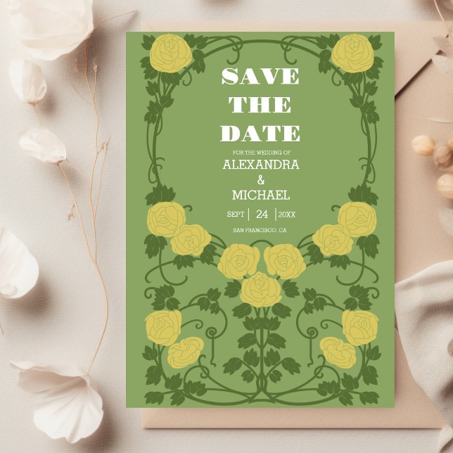 Romantische Jugendstil-Hochzeit Save The Date (Von Creator hochgeladen)