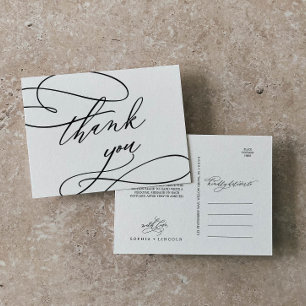 Romantische Kalligrafie   Blühen Vielen Dank, Post Postkarte