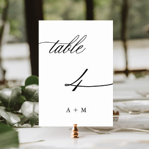 Romantische Kalligrafie-Hochzeit Nummer 4, Tischnummer