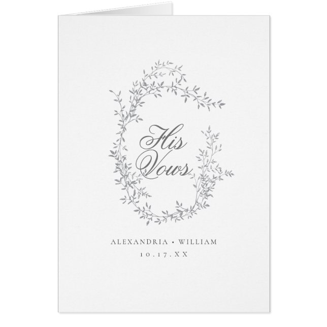 Romantische Kalligrafie Hochzeitskarte buchen (Vorne)