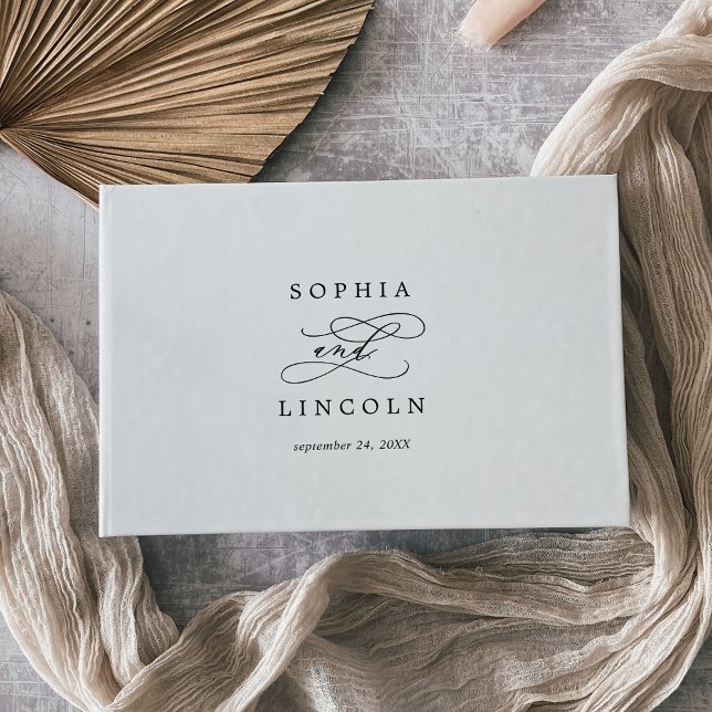 Romantische Kalligrafie-Monogramm-Hochzeit Gästebuch (Von Creator hochgeladen)